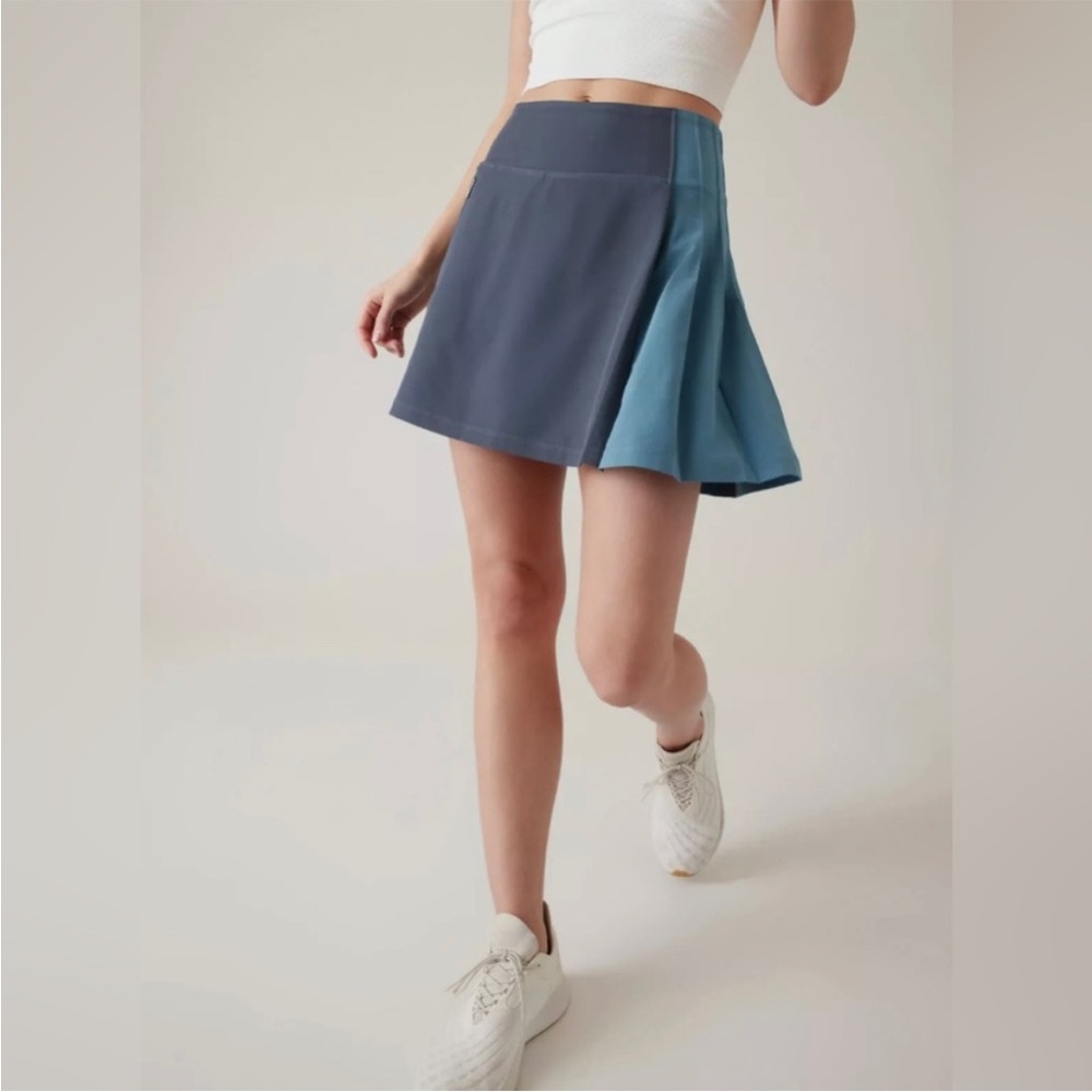 Athleta Fairway Pleated Skort Granite Blue Small - Picture 2 of 16